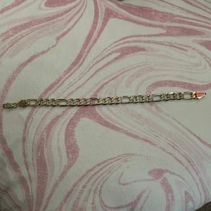 silver with gold plated bracelet